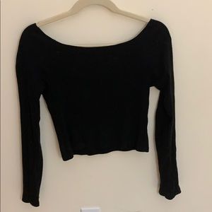 Off the shoulder long sleeve top